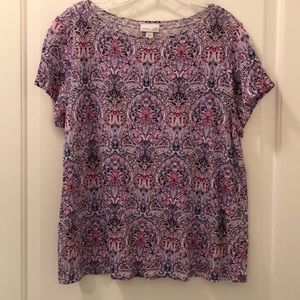 J. Jill Linen Print Top.